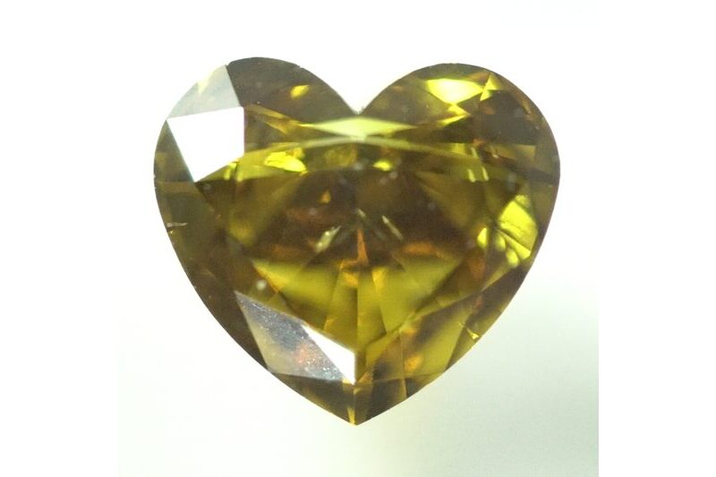 Naturdiamant: grünlich-Orange-Gelb, 1.02 Karat