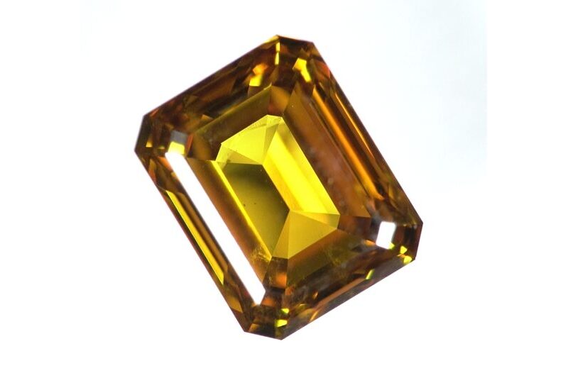 Naturdiamant: bräunlich-gelblich-Orange, 1.18 Karat