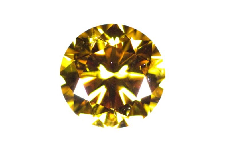 Naturdiamant, bräunlich-Orange-Gelb, 1.01 Karat