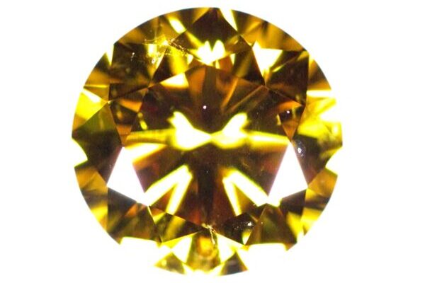 Naturdiamant, bräunlich-Orange-Gelb, 1.01 Karat